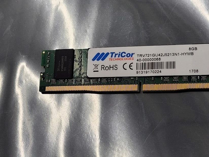 TriCor DRAM Module DDR4 SDRAM 8Gbyte 288VLP Mini-UDIMM 8Gb PC4-2133 ECC RAM