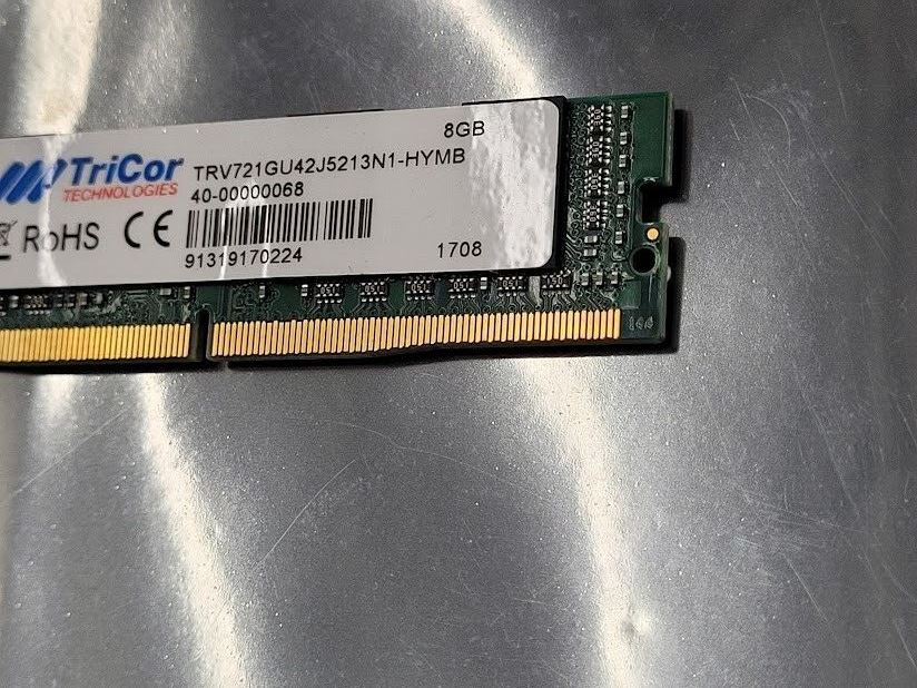 TriCor DRAM Module DDR4 SDRAM 8Gbyte 288VLP Mini-UDIMM 8Gb PC4-2133 ECC RAM