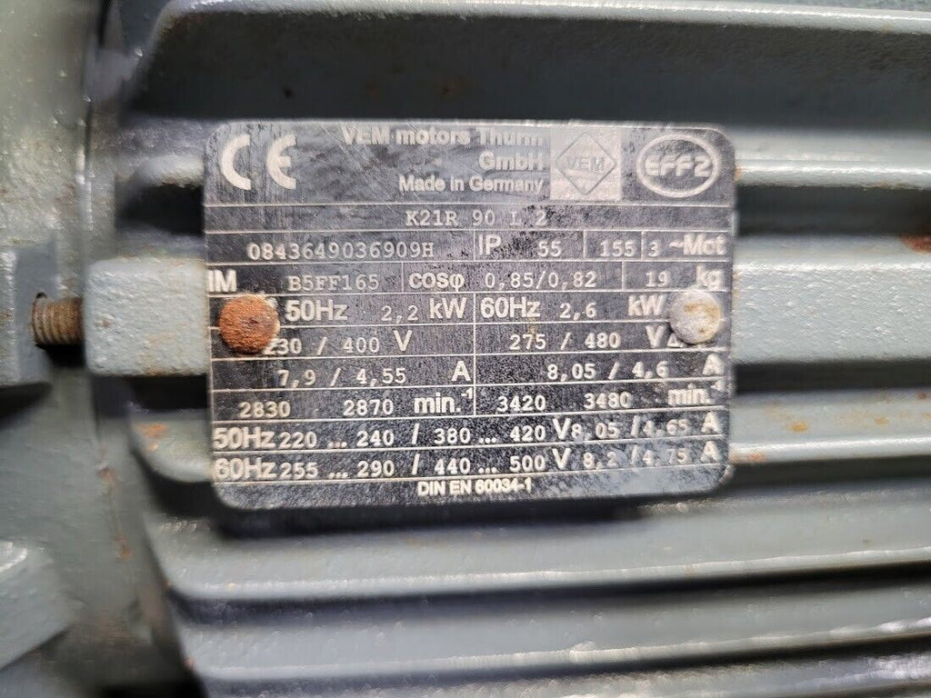 Iwaki MX-403RV5E GFRPP Magnet Drive Pump 2.2kW 230/400V 20-250l/m 23m Head 50Hz