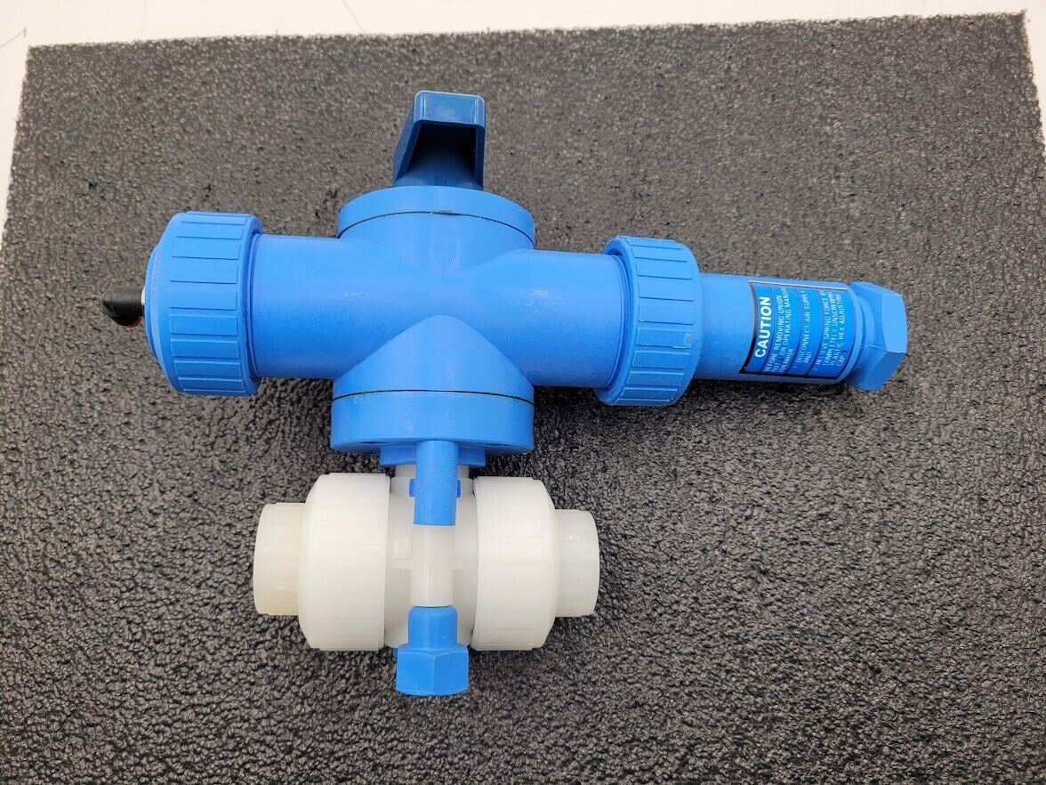 Plast-O-Matic 1"  Air / Spring Actuator Valve ABVS 1.6 Viton Seals