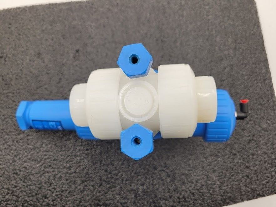 Plast-O-Matic 1"  Air / Spring Actuator Valve ABVS 1.6 Viton Seals
