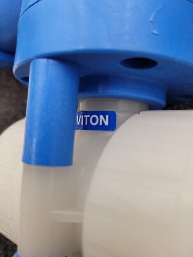 Plast-O-Matic 1"  Air / Spring Actuator Valve ABVS 1.6 Viton Seals