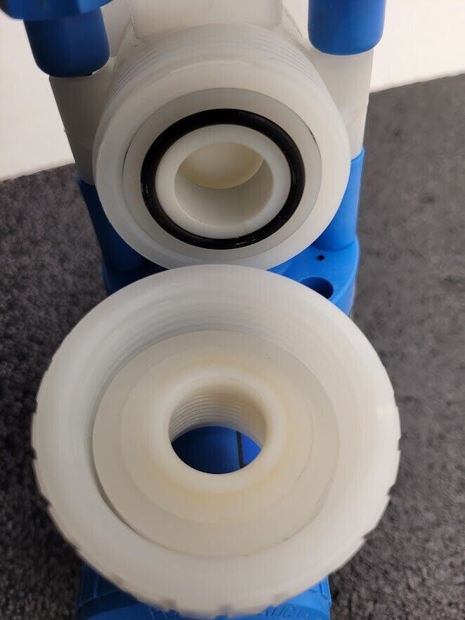 Plast-O-Matic 1"  Air / Spring Actuator Valve ABVS 1.6 Viton Seals