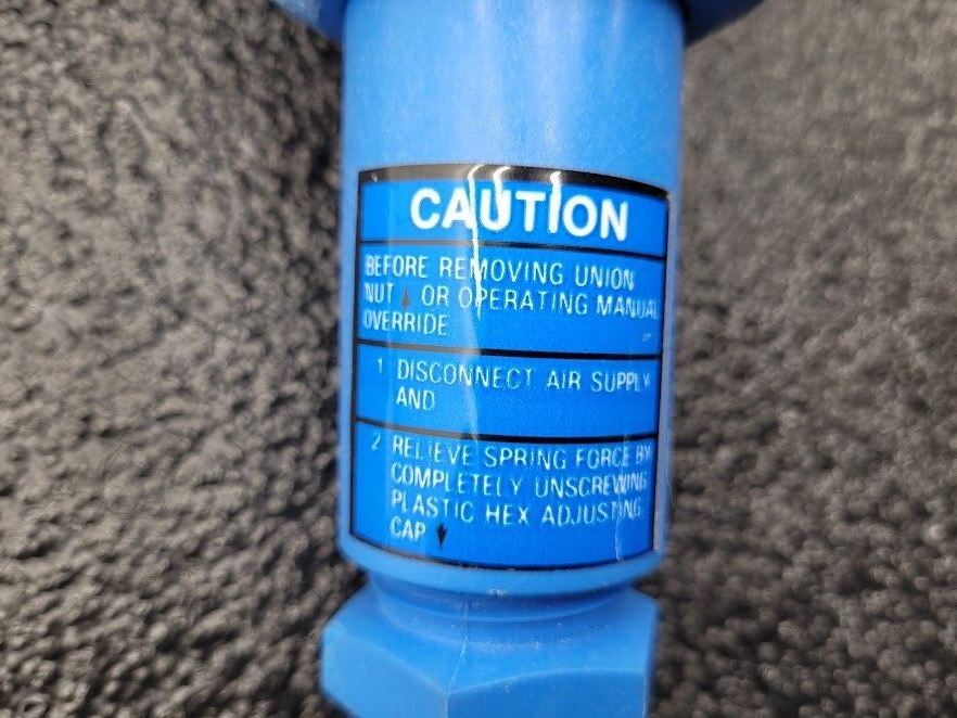Plast-O-Matic 1"  Air / Spring Actuator Valve ABVS 1.6 Viton Seals