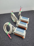 3 Valve Block Lot with 7x SMC V110T-D5NCZ-N3 Solenoid Valve 1/4" input 4mm out