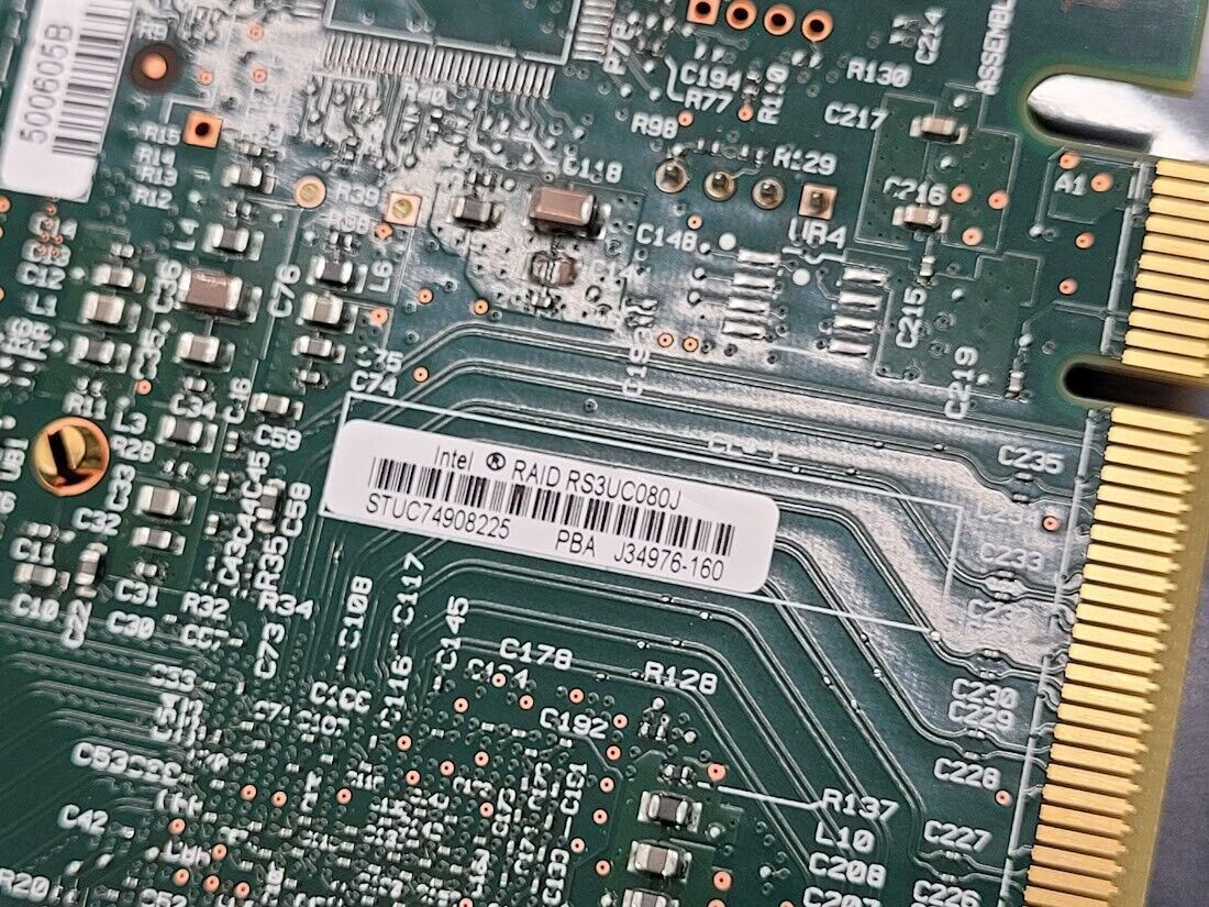 Intel RS3UC080J PCIe x8 Gen3 SAS/SATA RAID Controller HBA Tested 2x SFF-8643