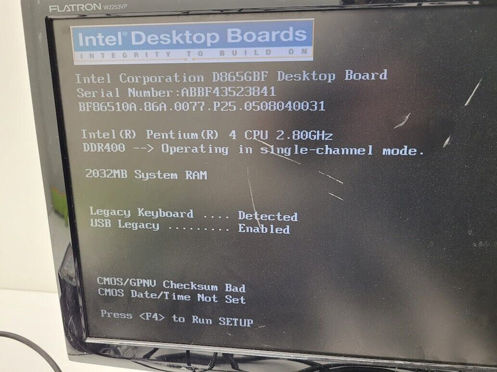 Intel Computer D865GBF D865PERC Pentium 4 2.8Ghz CPU 2GB Ram Tested Working