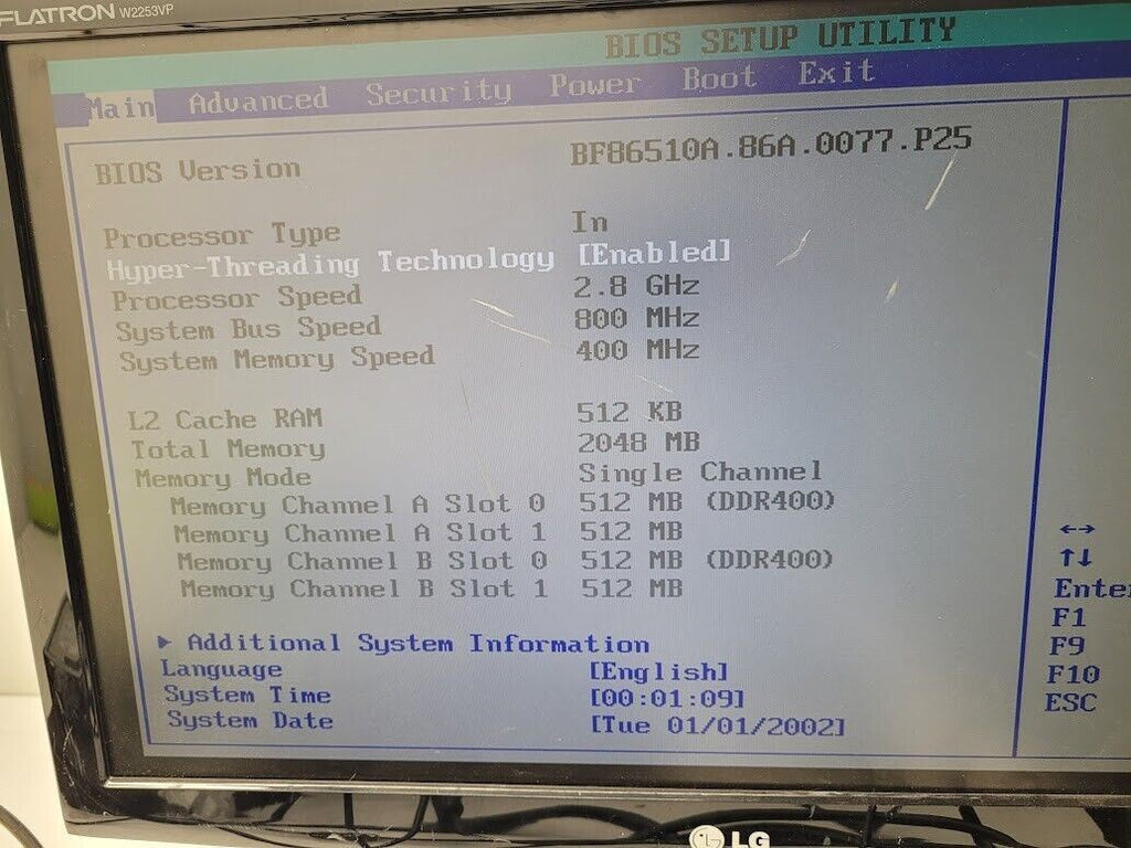 Intel Computer D865GBF D865PERC Pentium 4 2.8Ghz CPU 2GB Ram Tested Working