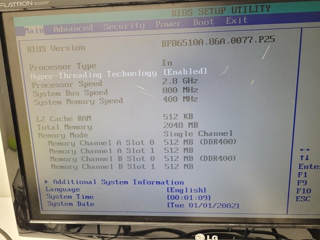 Intel Computer D865GBF D865PERC Pentium 4 2.8Ghz CPU 2GB Ram Tested Working