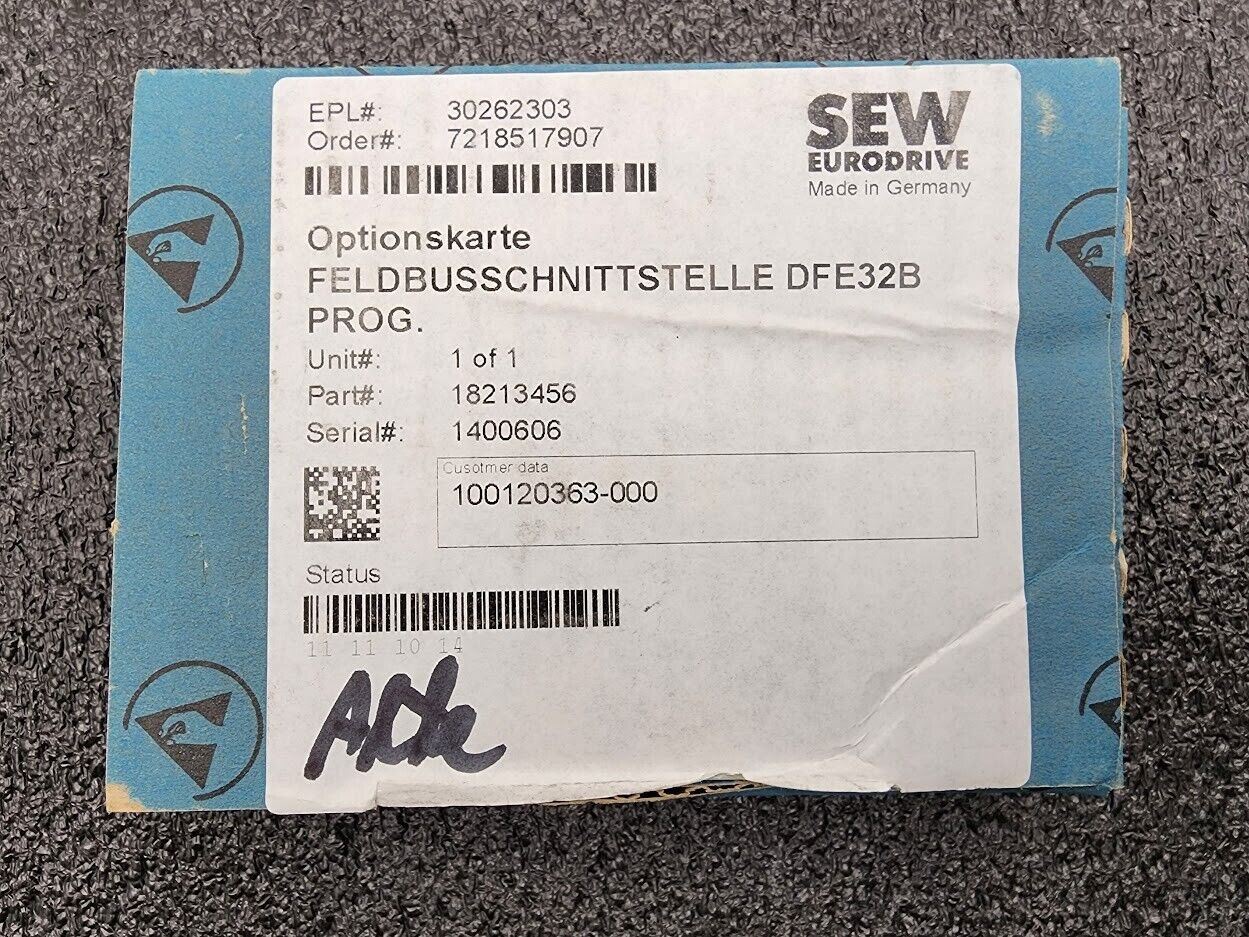 SEW EURODRIVE 18213456 Gateway Fieldbus PROFINET Interface DFE32B NEW