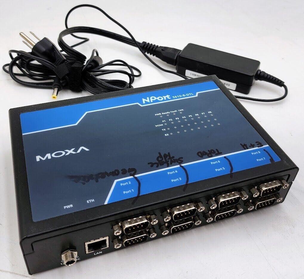 Moxa NPort 5610-8-DTL V1.0.1 Serial Device Server MSIP-REM-MXA-NPort5610-8DTL