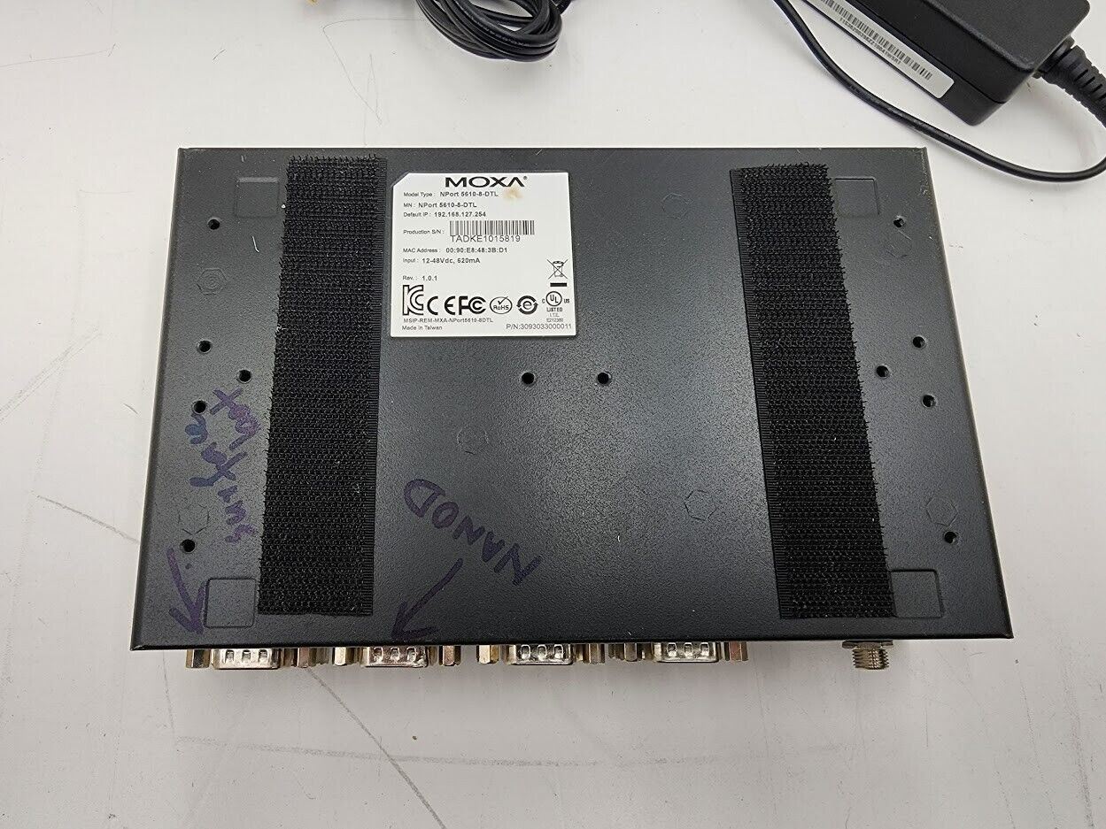 Moxa NPort 5610-8-DTL V1.0.1 Serial Device Server MSIP-REM-MXA-NPort5610-8DTL
