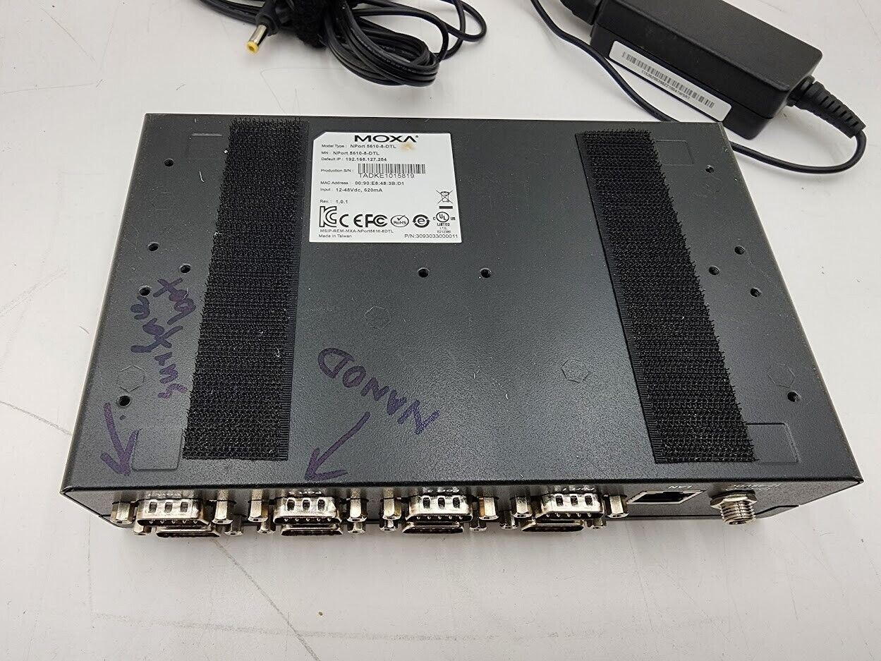 Moxa NPort 5610-8-DTL V1.0.1 Serial Device Server MSIP-REM-MXA-NPort5610-8DTL
