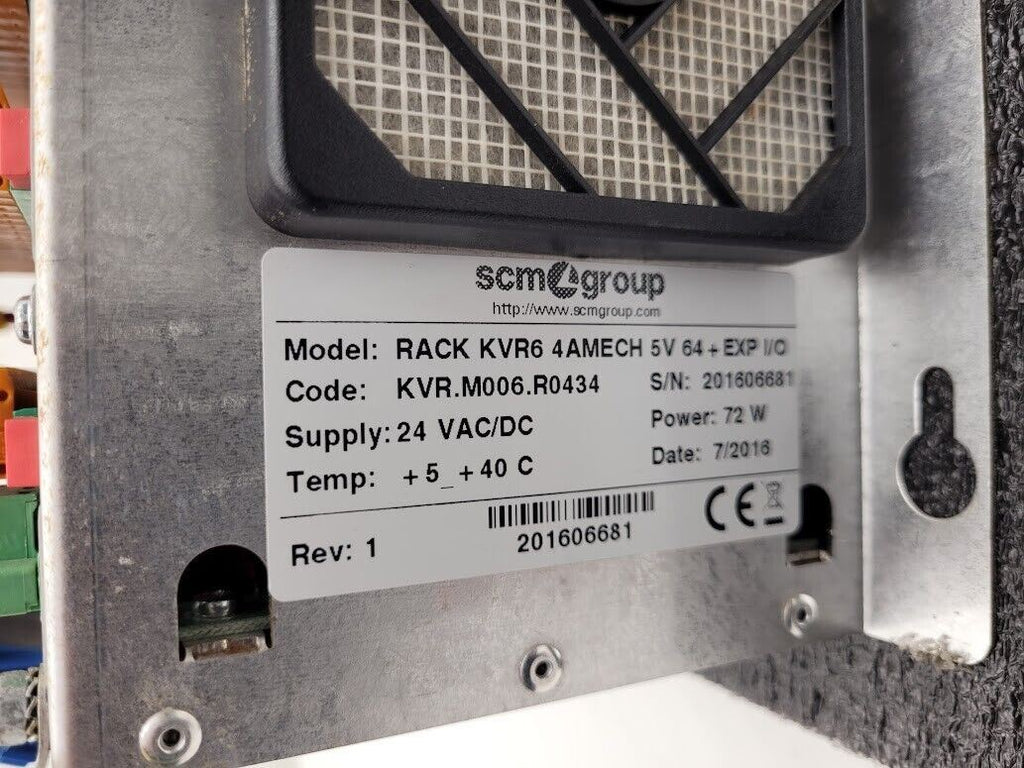 SCM Tech 80 Rack KVR6 4AMECH KVR.M006.R0434 CNC Controller for Parts or Repair