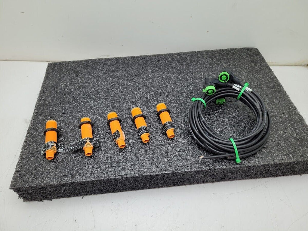 Lot of 5 IFM OGH-FPKG/US-100 Diffuse Reflection Sensor OG5121 w/ Cables
