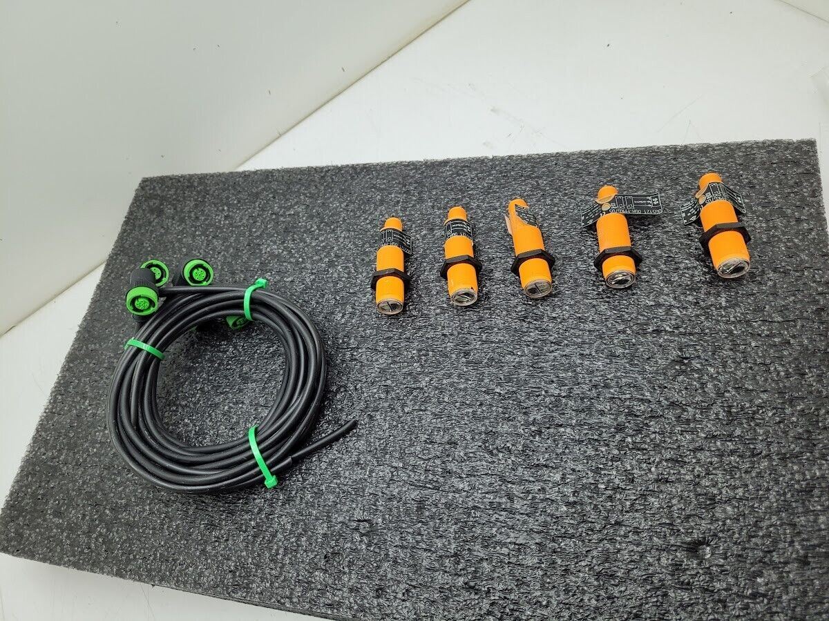 Lot of 5 IFM OGH-FPKG/US-100 Diffuse Reflection Sensor OG5121 w/ Cables