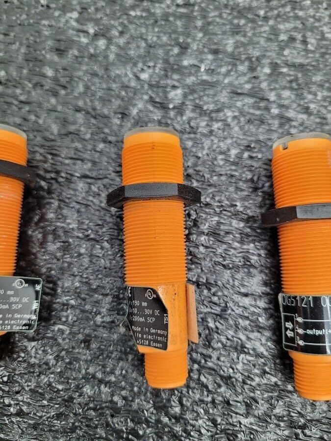 Lot of 5 IFM OGH-FPKG/US-100 Diffuse Reflection Sensor OG5121 w/ Cables