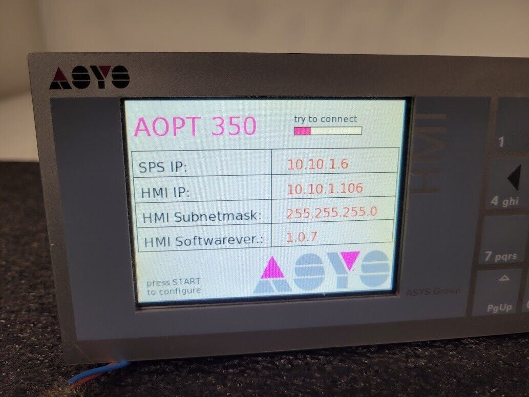 Elrest 24711.1000 ASYS AOPT 350  Operator Panel Interface T154806 HMI USB Enet B
