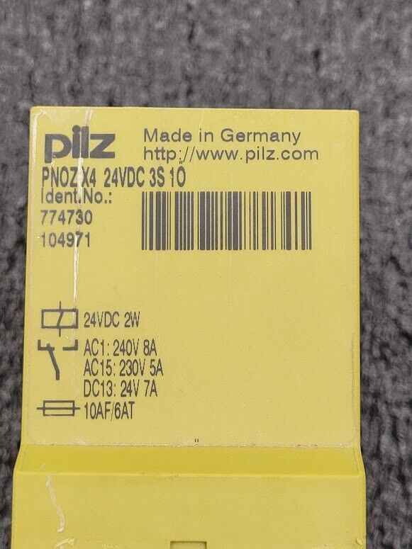Pilz PNOZ X4 24VDC 3n/o 1n/c 774730 Safety Switching Device DIN Rail