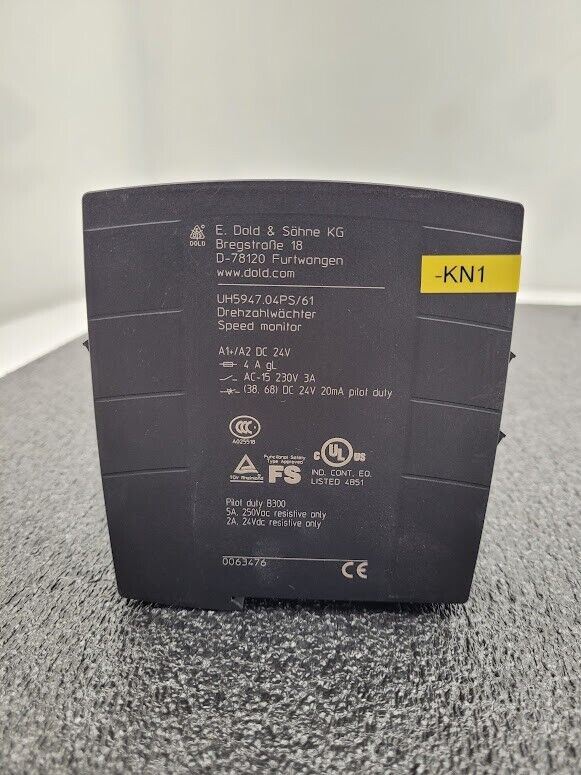 Dold SafeMaster Speed + Standstill Monitor Safety Relay UH5947.04PS/61 24VDC