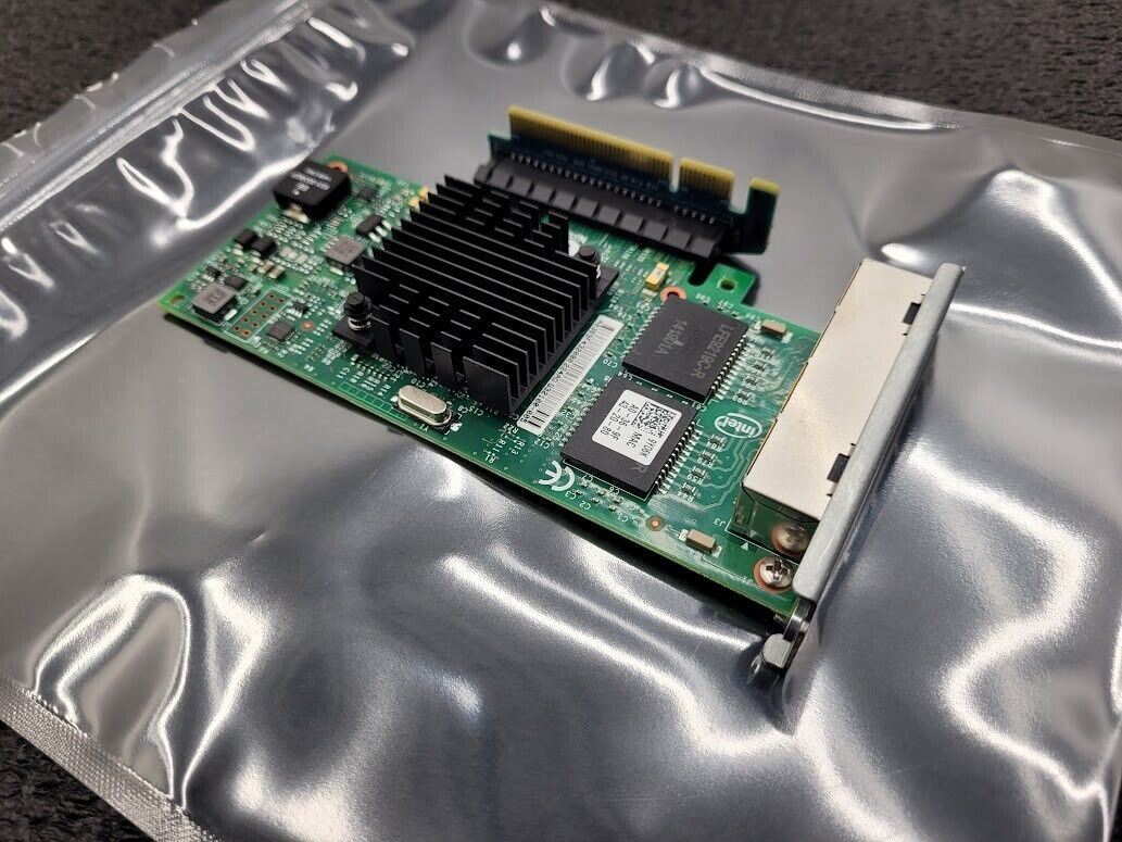Intel OEM Dell 09YD6K 4 Port Gigabit Ethernet Adapter PCI-E 2.1 Custom Bracket