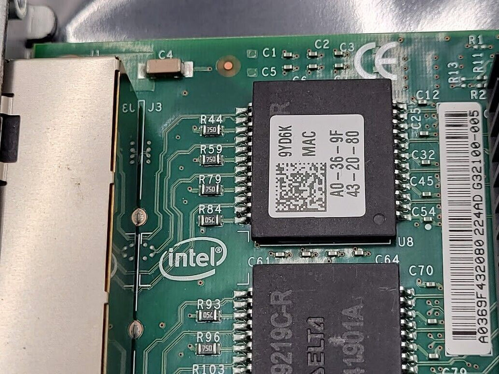 Intel OEM Dell 09YD6K 4 Port Gigabit Ethernet Adapter PCI-E 2.1 Custom Bracket