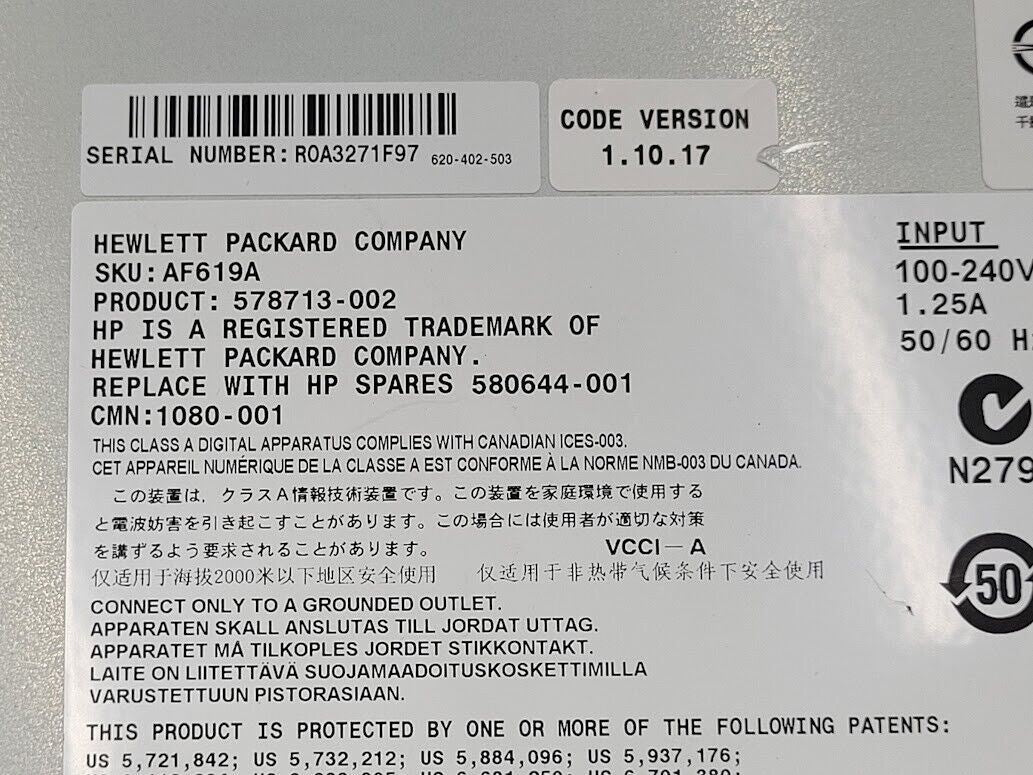 HP AF619A 578713-002 32-Port KVM Server Console Switch 100-240VAC