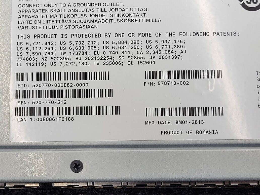 HP AF619A 578713-002 32-Port KVM Server Console Switch 100-240VAC