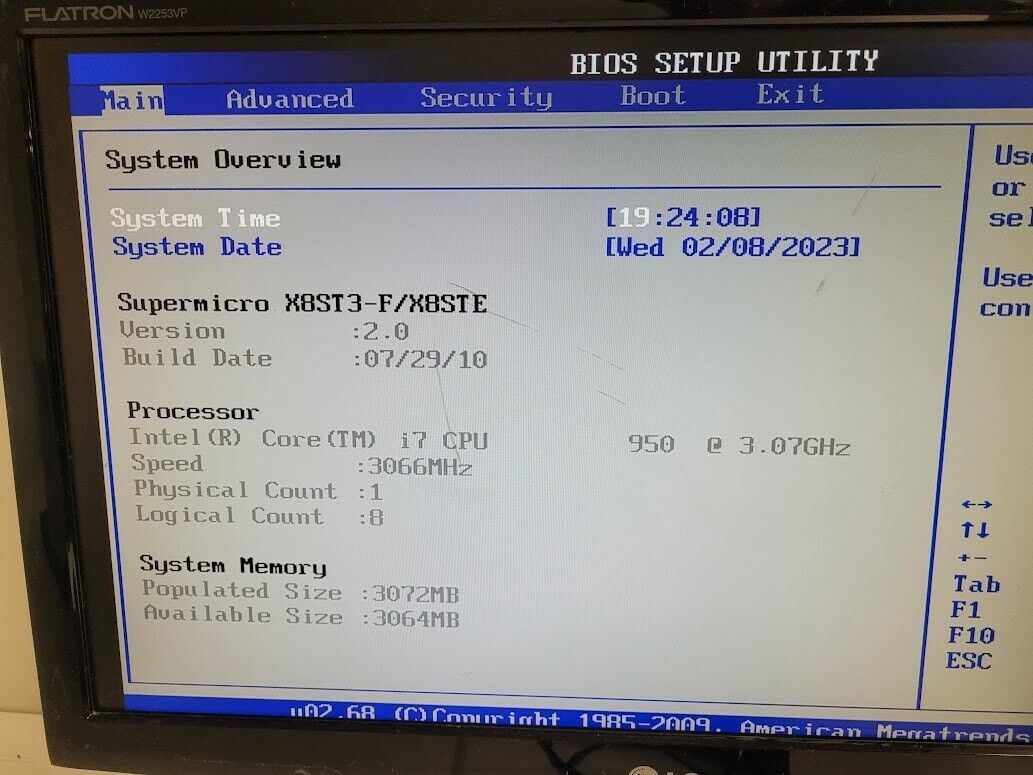 SUPERMICRO X8ST3-F/X8STE Motherboard i7-950 3.0GHz + Heatsink 3GB DDR3