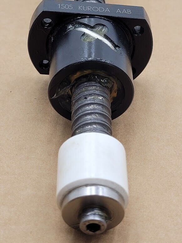 1505 Kuroda ABB Recirculating Ball Screw 12" OAL 6" Travel 5mm lead 8mm Shaft