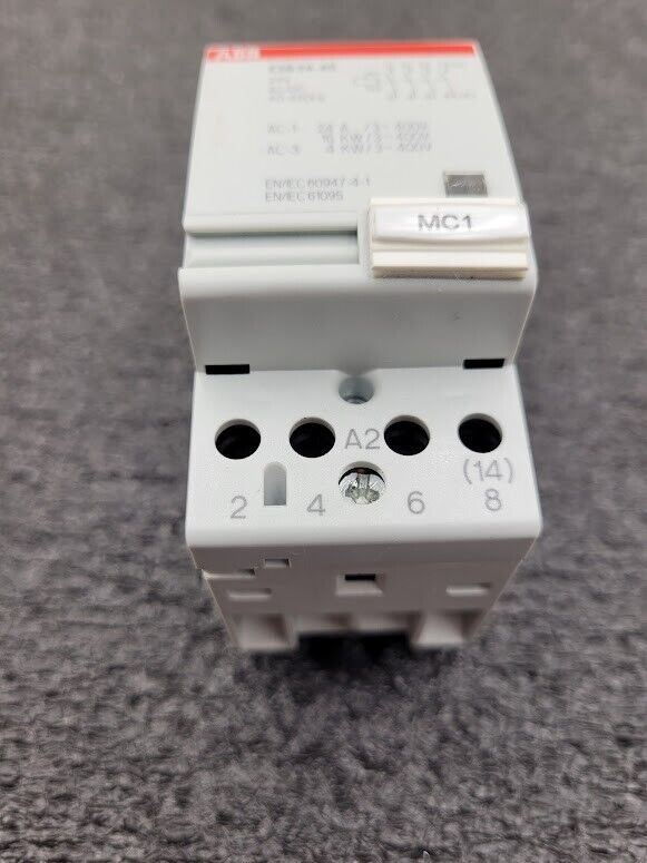 ABB DIN Rail Contactor ESB24-40 24V AC/DC 40-450Hz 24A 240-480VAC