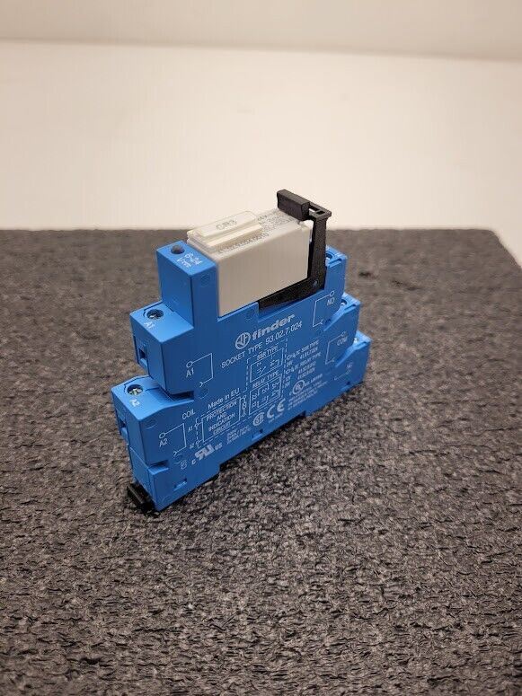 Finder 93.02.7.024 Socket Type Relay 41.52.9.024.0010 8A 250V 24VDC Coil DIN