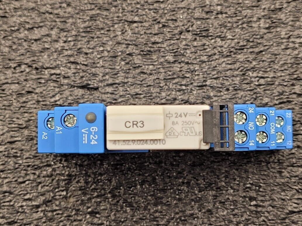 Finder 93.02.7.024 Socket Type Relay 41.52.9.024.0010 8A 250V 24VDC Coil DIN