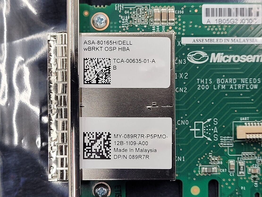 Microsemi Adaptec ASA-80165H/Dell 16 Port External SAS HBA SFF8644 PCI-E 3.0x8