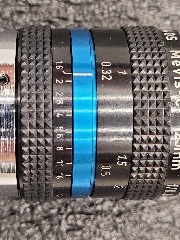 LINOS MeVis-C Mount Industrial Camera Lens 25mm f/1.6 Excellent Condition