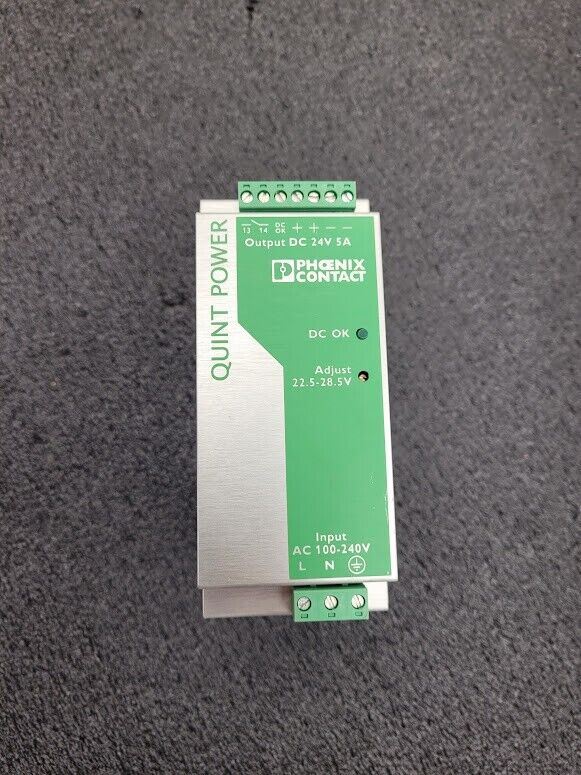 Phoenix Contact Quint-PS-100-240AC/24DC/5 Power Supply In: 100/240V Out: 24VDC
