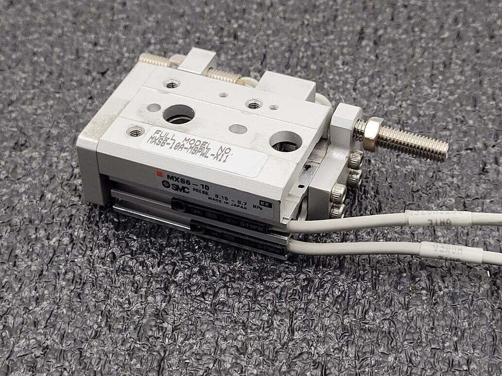 SMC MXS6-10 Pneumatic Dual Rod Cylinder Slide D-F9PW Sensors MXS6-10A-M9PWL-X11