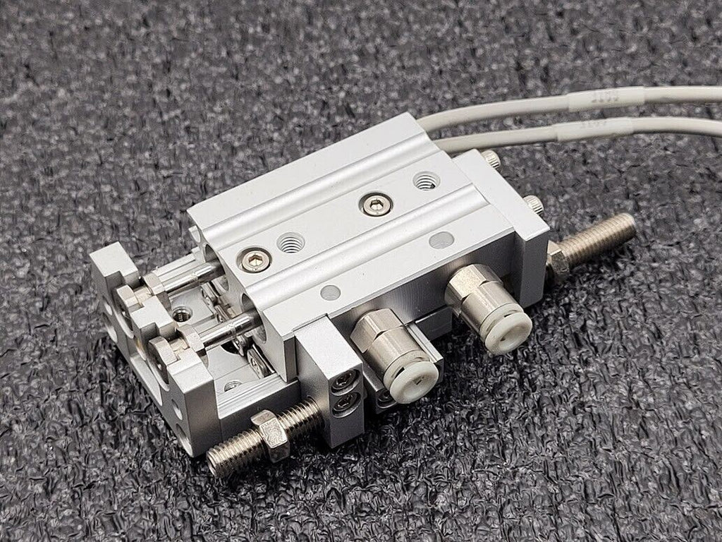 SMC MXS6-10 Pneumatic Dual Rod Cylinder Slide D-F9PW Sensors MXS6-10A-M9PWL-X11