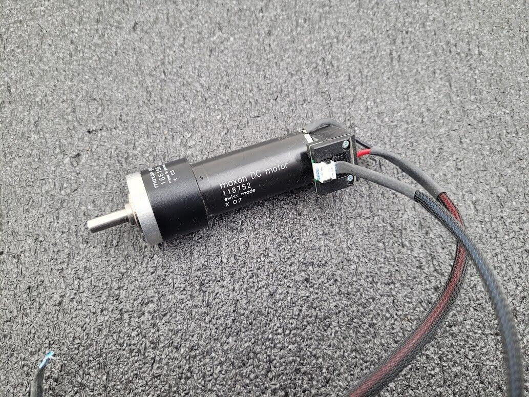 Maxon DC Motor 118752 w/ 4 Wire Encoder + 4.8:1 gearhead 166156
