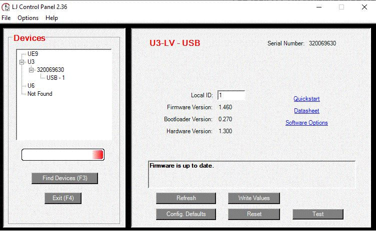 LabJack U3-LV Multifunction Data Acquisition Unit USB A to USB B Tested