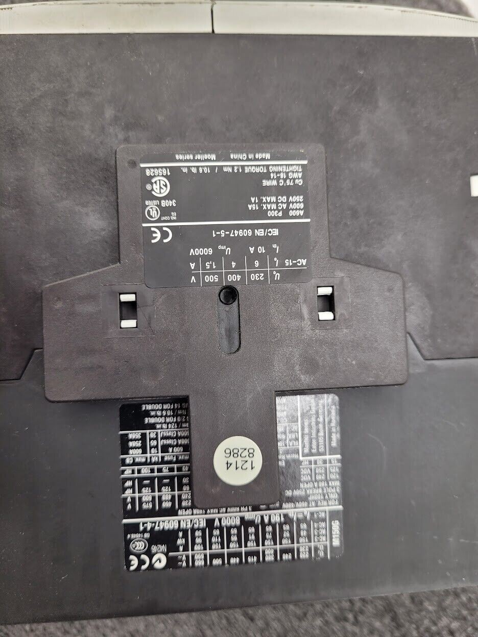 Eaton DIL M150 XTCE150G 220-690V 190A DIL M1000-XHI11-SI Contactor 3PH