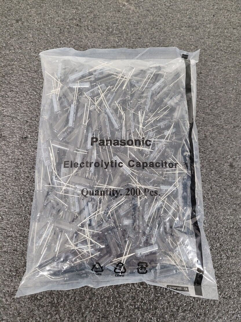Bag of 200 New Panasonic Capacitor CAP ALUM 470UF 20% 35V RADIAL EEU-FR1V471L