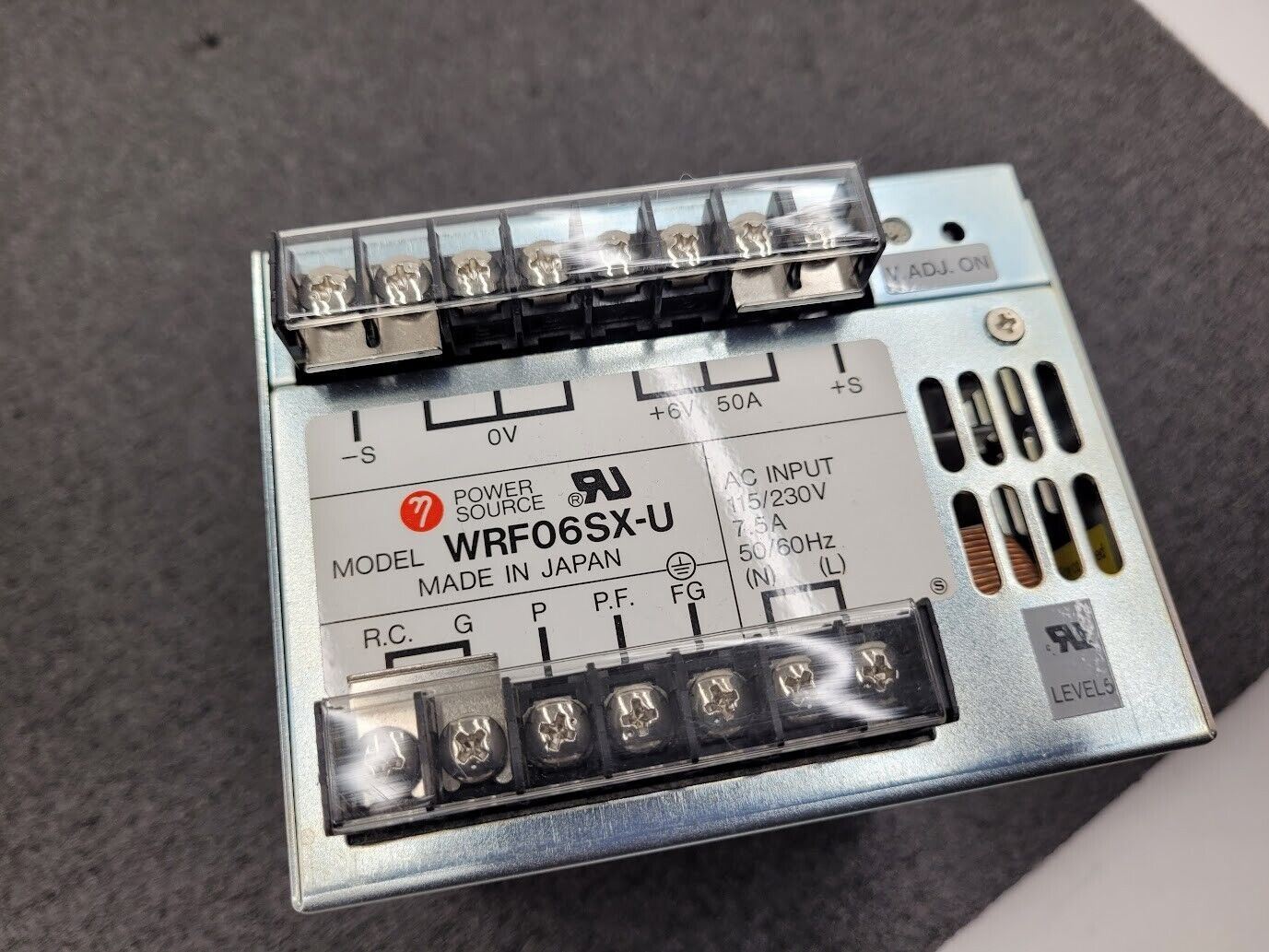 Power Source Power Supply WRF06SX-U 6VDC 50 Amps Output 115/230VAC 7.5A Input