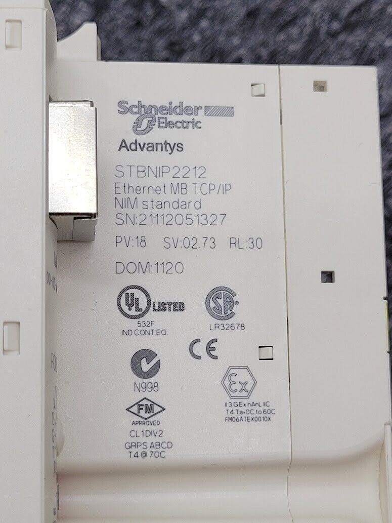 Schneider Telemecanique STBNIP2212 Ethernet MB NIM PLC Control Advantys