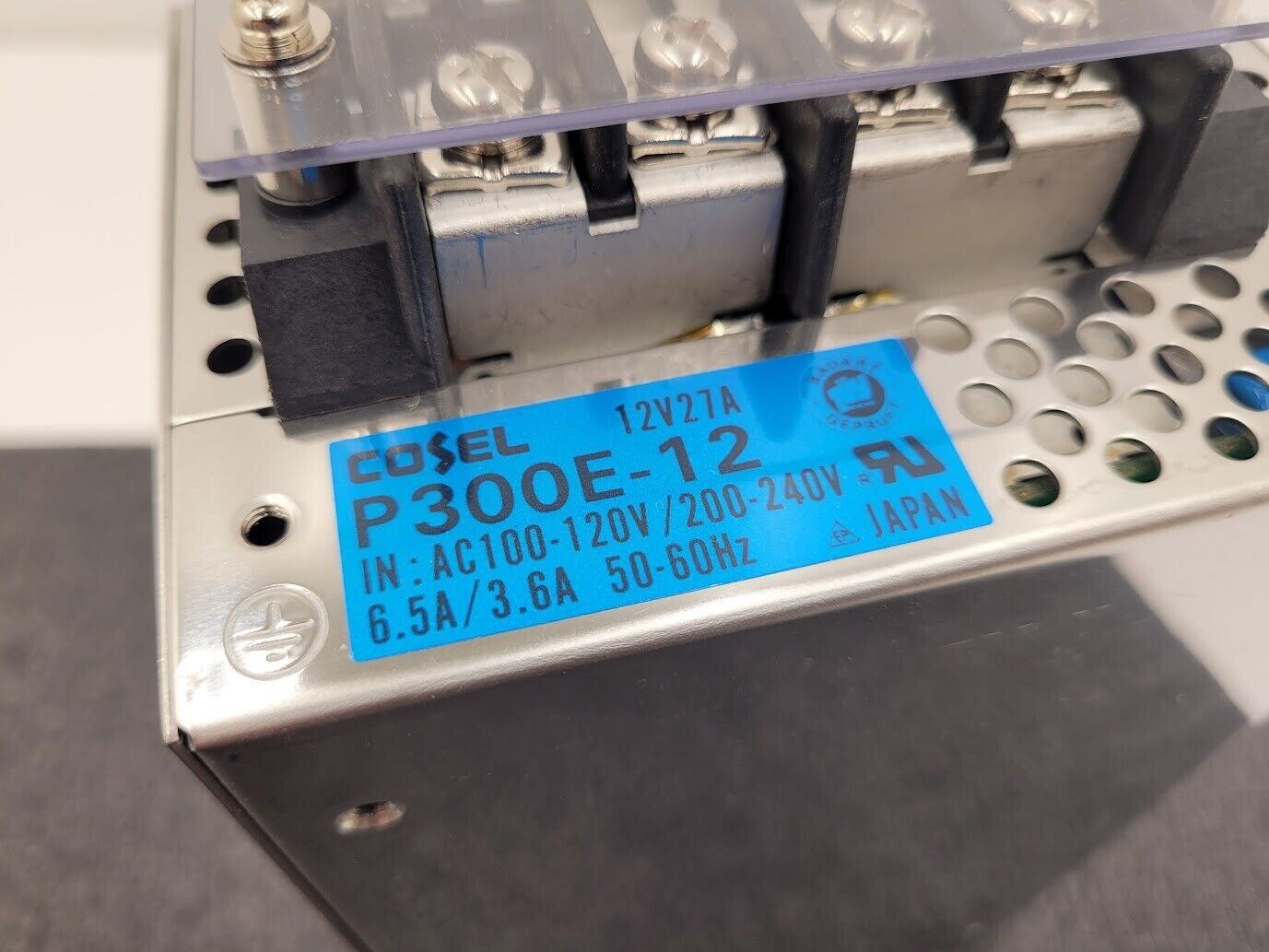 Cosel P300E-12 / P300E12 100-240VAC 6.5A Input 12V 27A 300W Output Working Pull