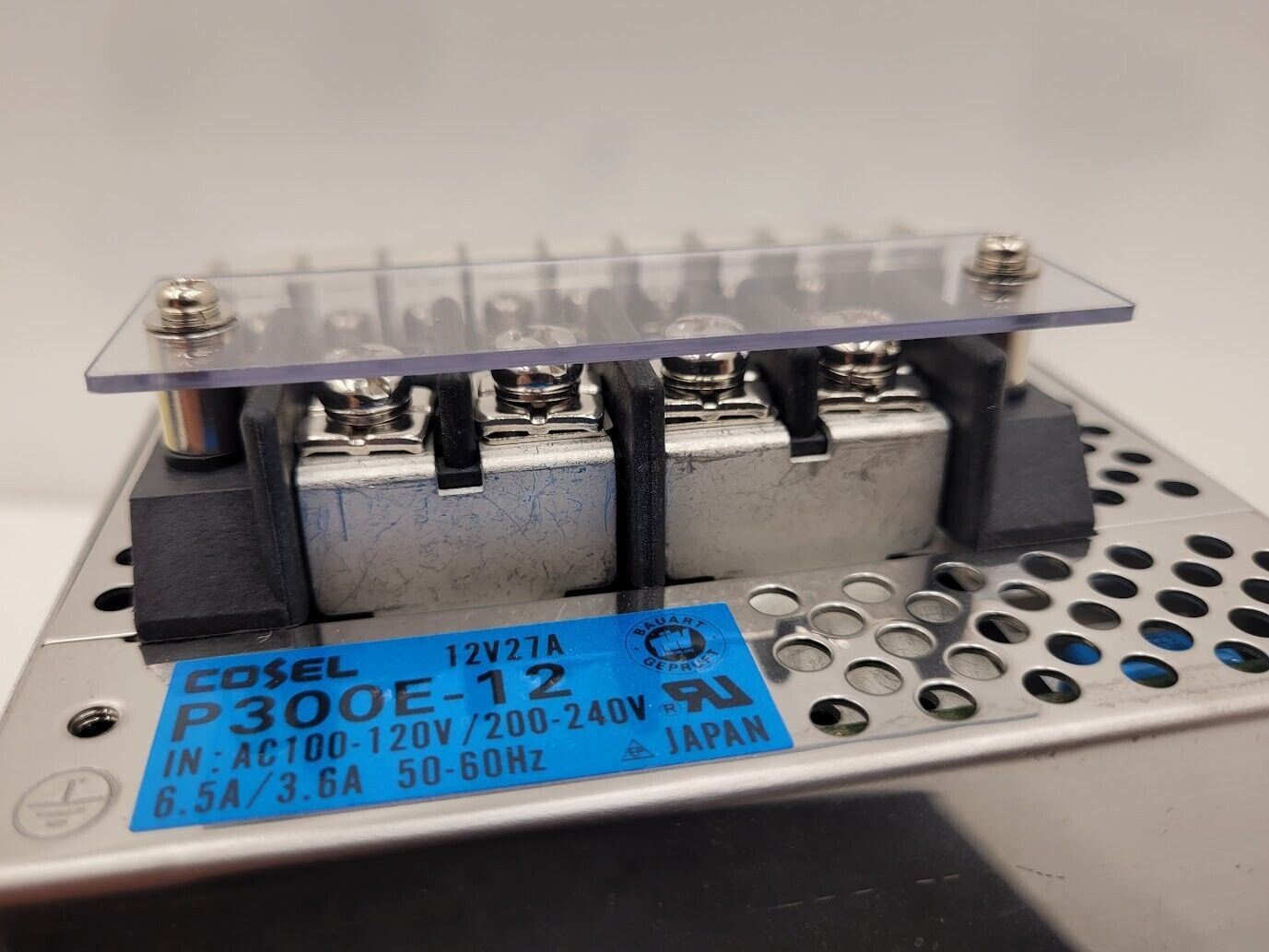 Cosel P300E-12 / P300E12 100-240VAC 6.5A Input 12V 27A 300W Output Working Pull