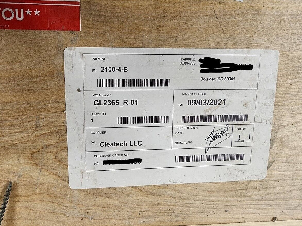 Unused CLEATECH 2100-4-B Four-Port Isolation Glove Box, Cracked Port, No Stand