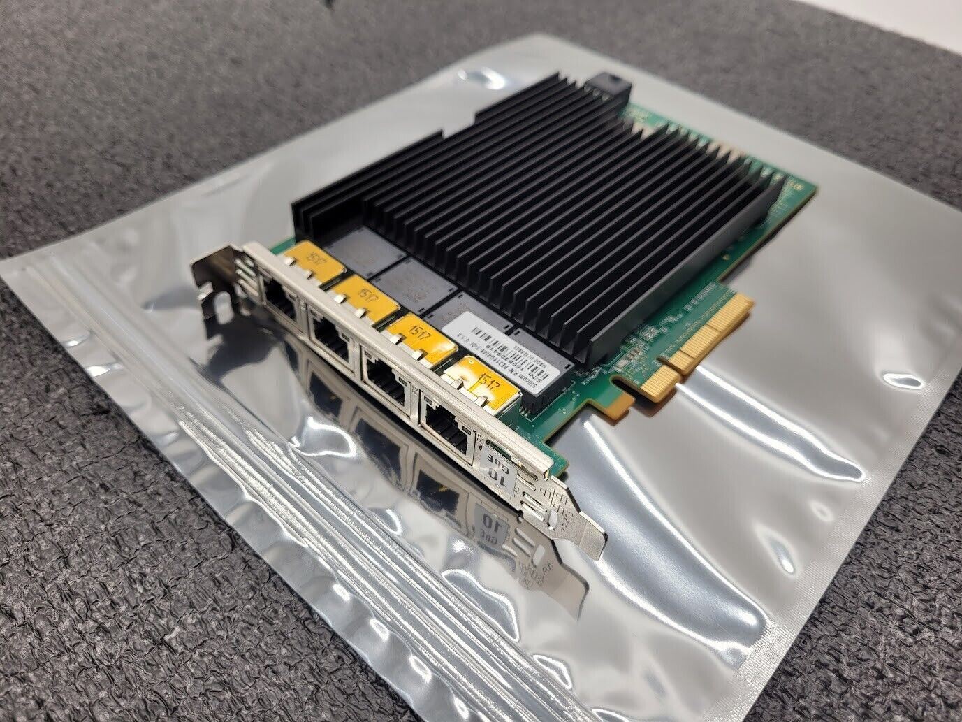SILICOM Quad Port Copper 10GT Ethernet PCIe NIC Adapter Intel 10GbE Working Pull