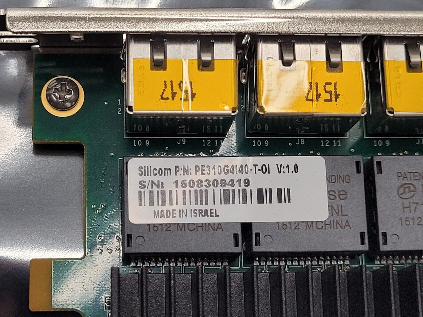 SILICOM Quad Port Copper 10GT Ethernet PCIe NIC Adapter Intel 10GbE Working Pull