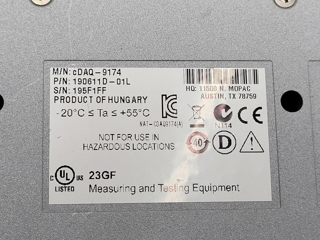 National Instruments NI cDAQ-9174 USB Chassis +1 Blank Tested Working
